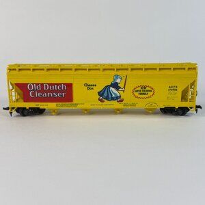 Tyco Old Dutch Cleanser HO Scale ACFX 173402 Yellow Hopper Car Model Train w/Box